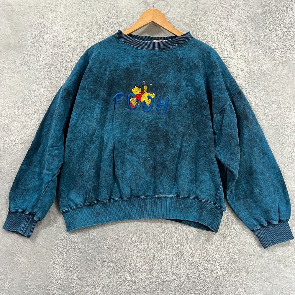 Vintage Winnie The Pooh Sweatshirt Adult Large USA Made Disney Mickey Rare